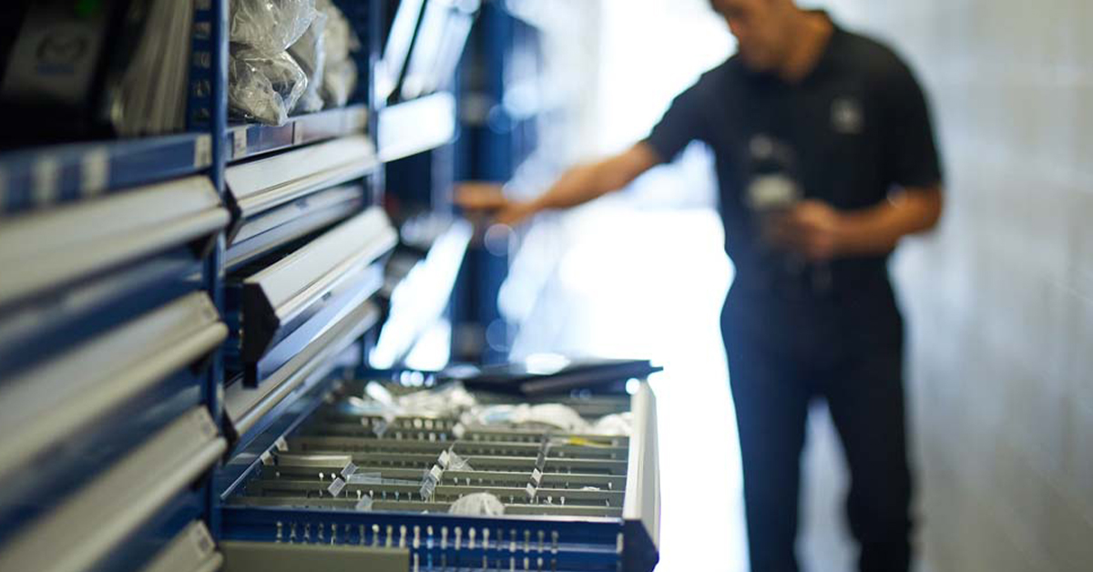 Technician finding OEM Mazda parts