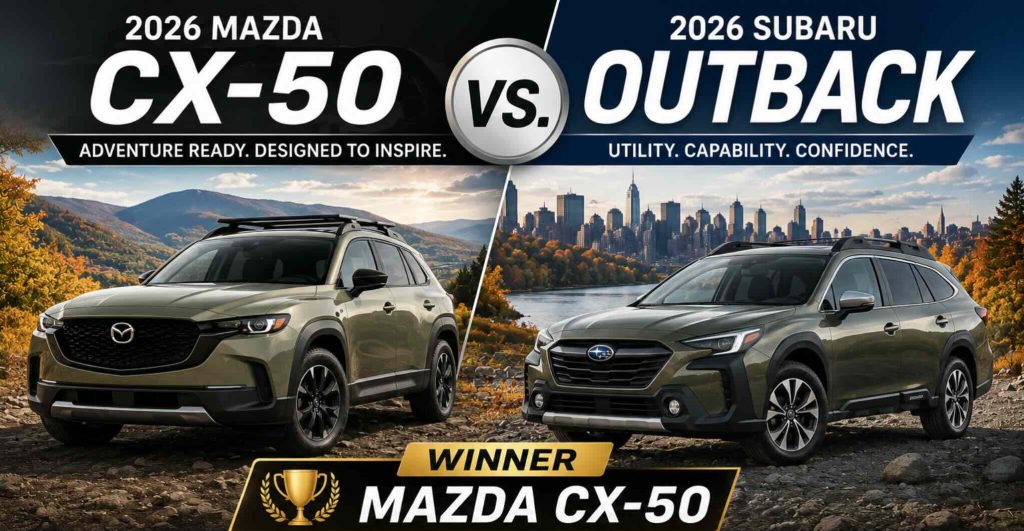 2026 Mazda CX-50 vs. 2026 Subaru Outback | SUV Comparison