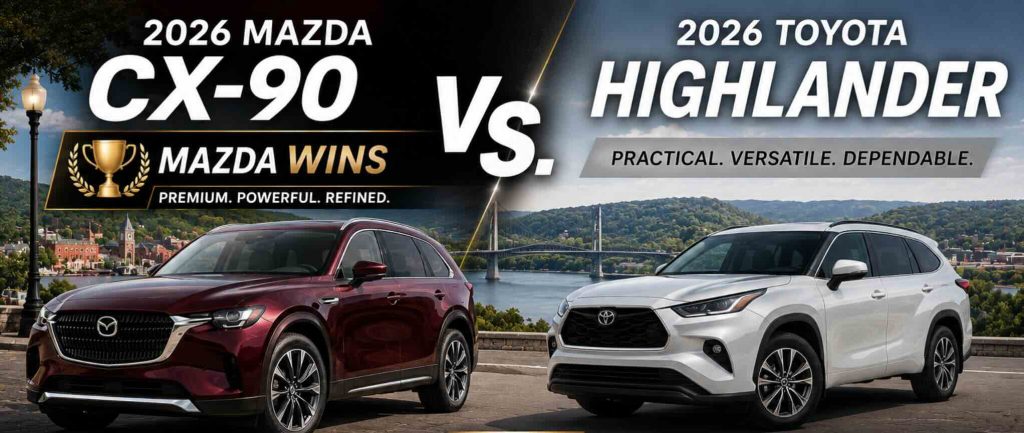 2026 Mazda CX-90 vs. 2026 Toyota Highlander | SUV Comparison