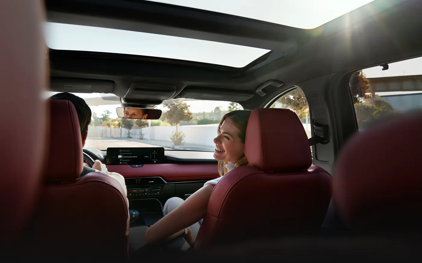 Friends riding in the 2-row 2027 Mazda CX-90 | Middletown Mazda in Middletown NY