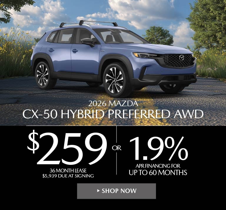 2026 Mazda CX-50 Hybrid Preferred AWD LEASE FOR $259 / MO.