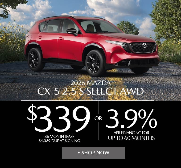 2026 Mazda CX-5 2.5 S Select AWD LEASE FOR $339 / MO.