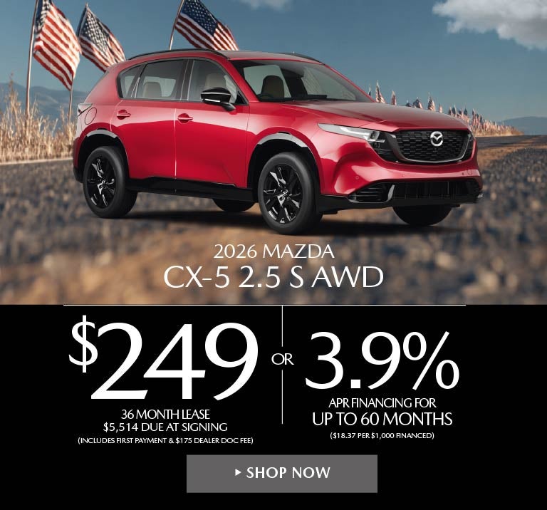 2026 Mazda CX-5 2.5 S Select AWD LEASE FOR $249 / MO.