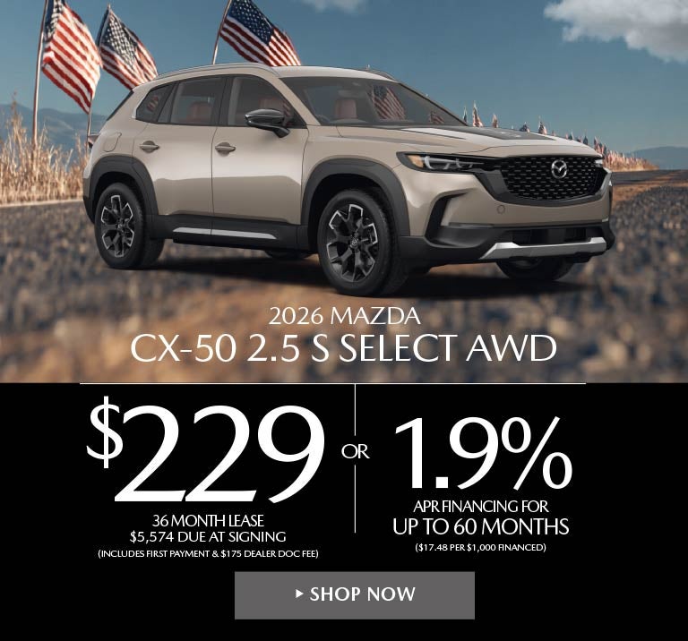 2026 Mazda CX-50 2.5 S AWD LEASE FOR $229 / MO.