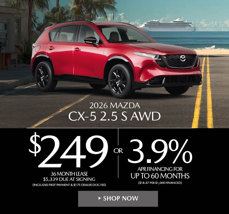 2026 Mazda CX-5 2.5 S AWD LEASE FOR $249 / MO.