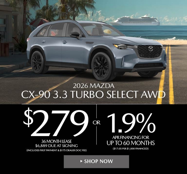 2026 Mazda CX-90 3.3 Turbo Select FWD LEASE FOR $279 / MO.